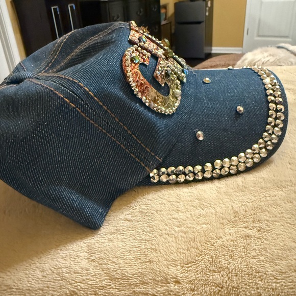 Embellished Denim 'GIRL' Cap NWOT - Picture 4 of 5